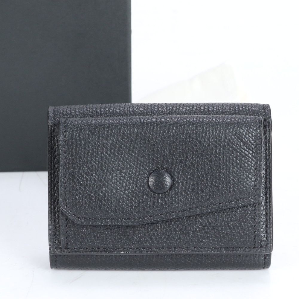 ヴァレクストラ コンパクト パース レザー 三つ折り 財布 ウォレット ブラック 長財布 二つ折り レディース ECE CG4-8