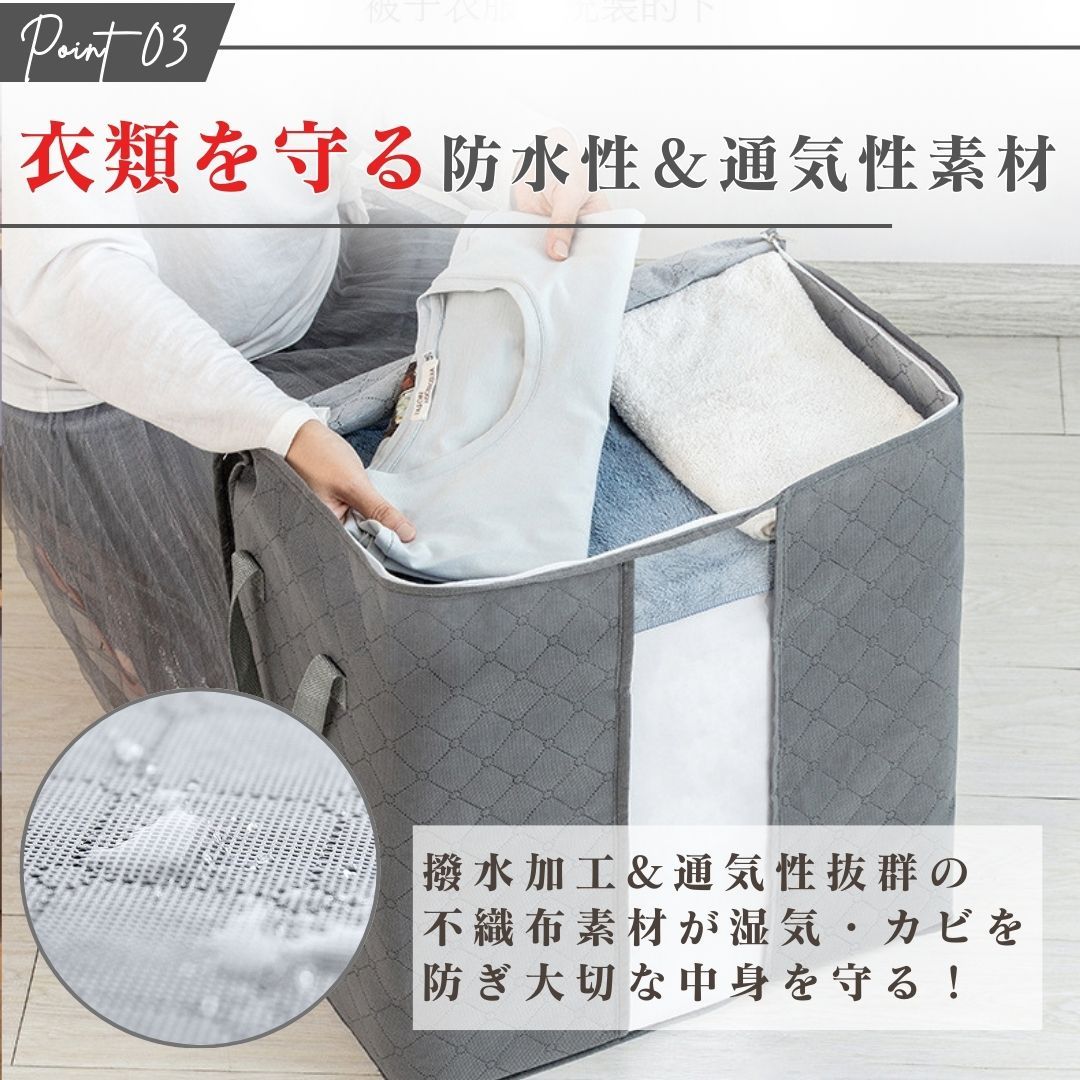 衣装　収納　ケース　クローゼット　グレー like-it クローゼットシステム 引出し S 4個組 グレー｜寝室