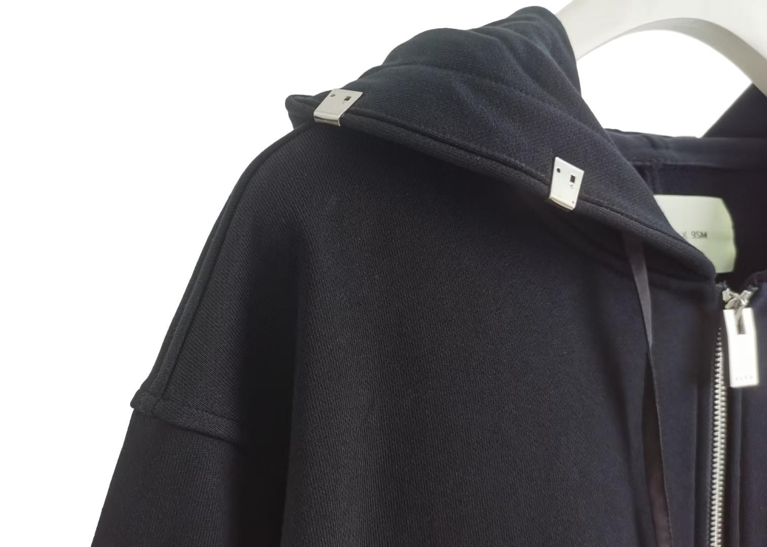 1017 ALYX 9SM LIGHTCAP ZIP HOODIE着丈76袖丈85身幅73