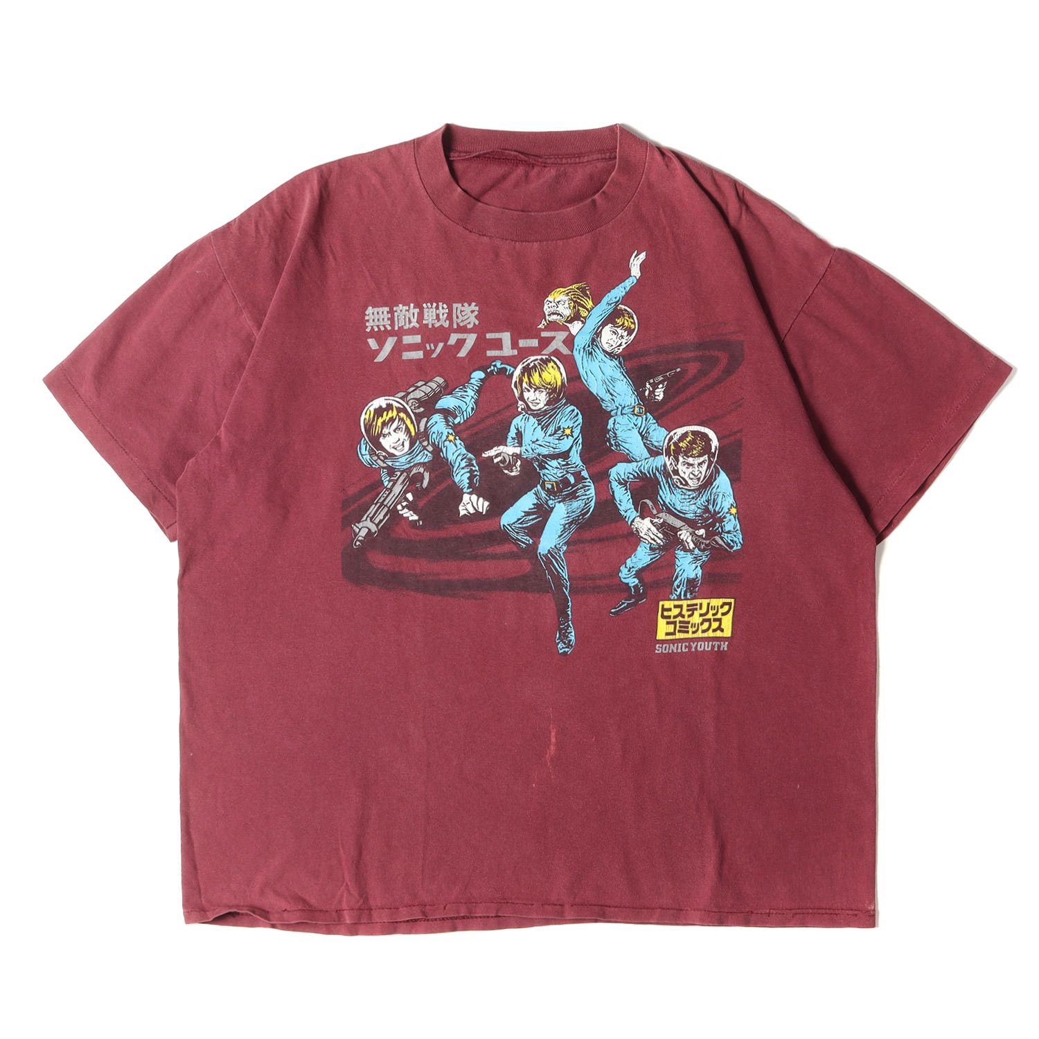 90s SONIC YOUTH ソニックユース 無敵戦隊 クルーネック 半袖 Tシャツ 