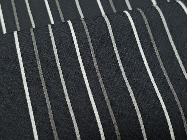 平和屋着物○上質な小紋 縞 黒地 正絹 逸品 CAAV6721vf - メルカリ