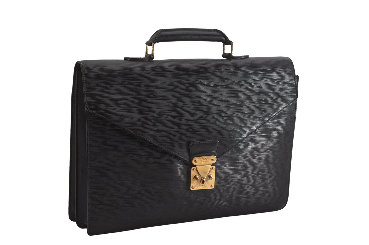 LOUIS VUITTON✨エピ セルヴィエットアンバサダー ブリーフケース✨黒 LOUIS VUITTON ルイヴィトン エピ セルヴィエット アンバサダー