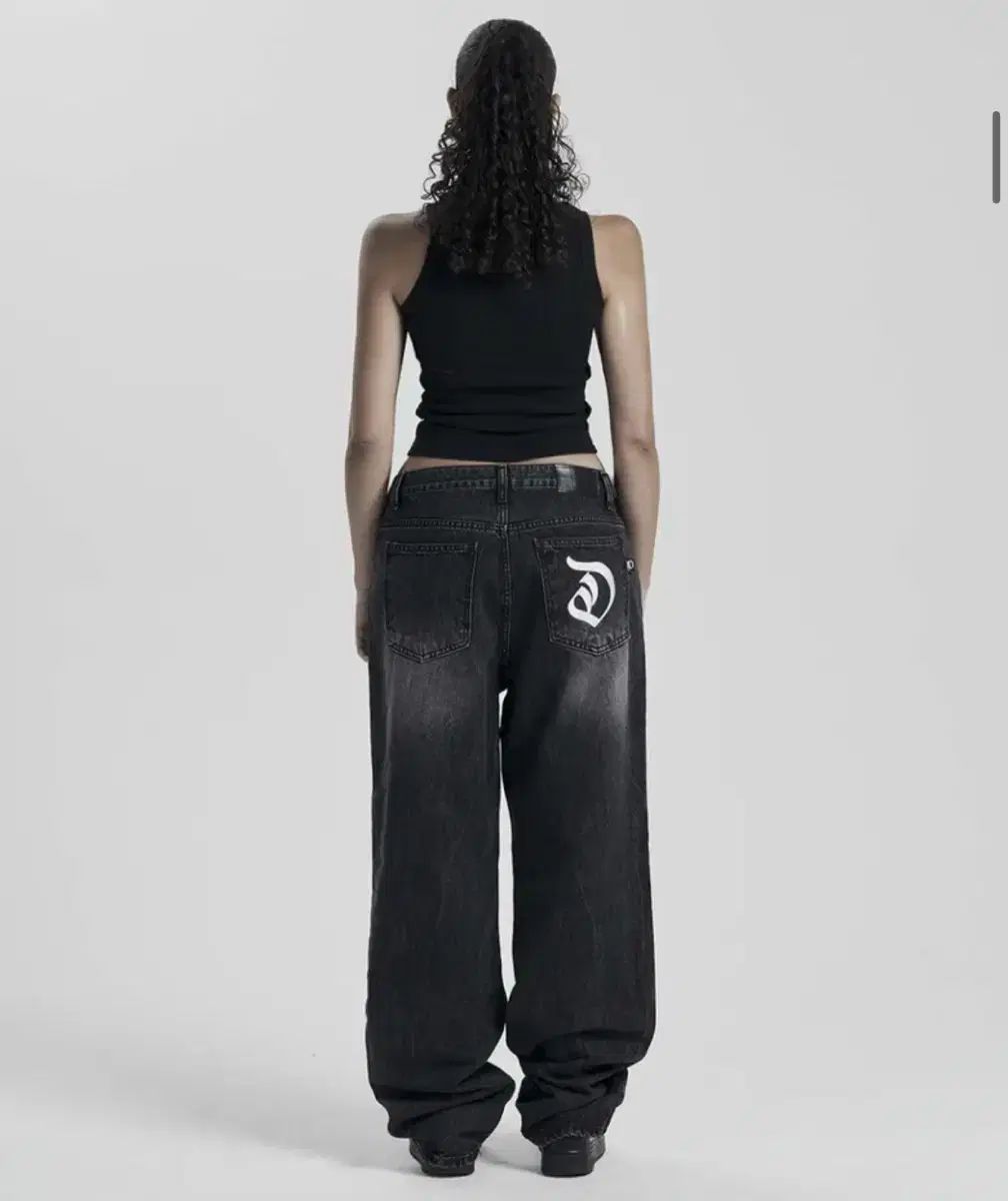 2size オドア ナス ロウ ワイド デニム ブラック