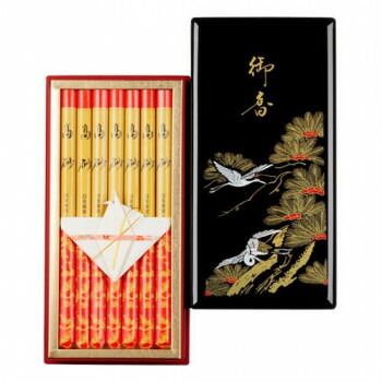 日本香堂 高砂 寿 樹脂塗箱長寸7入 65093