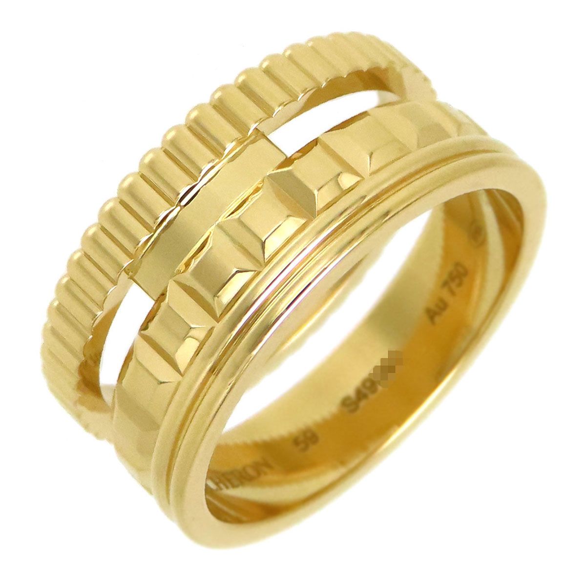 ブシュロン キャトル ラディアント オープンロー リング 59 JRG0295159 Au750 K18YG レディース Boucheron ジュエリー