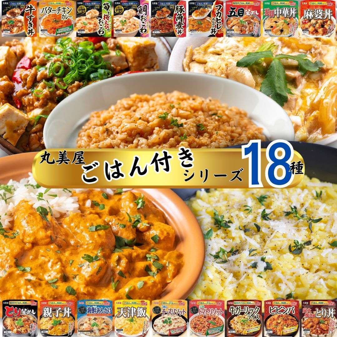 レトルト食品 詰め合わせ 常温保存 レトルト 常温 惣菜 ごはん 業務用 レトルトご飯 まとめ買い 丸美屋 ごはん付き 18種 セット おかず インスタント食品 防災 インスタント 非常食 備蓄 保存食 中華 学生 仕送り ギフト