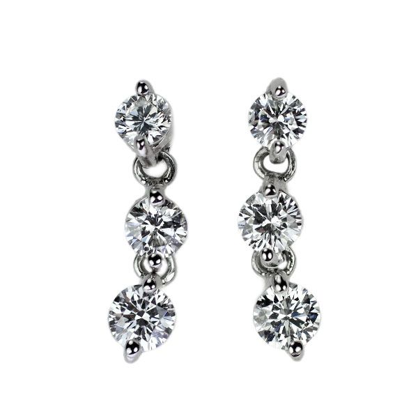 Pt900/K14WG ダイヤモンド ピアス 0.50ct スリーストーン - メルカリ Pt900/K14WG ダイヤモンド ピアス 0.50ct スリーストーン - メルカリ