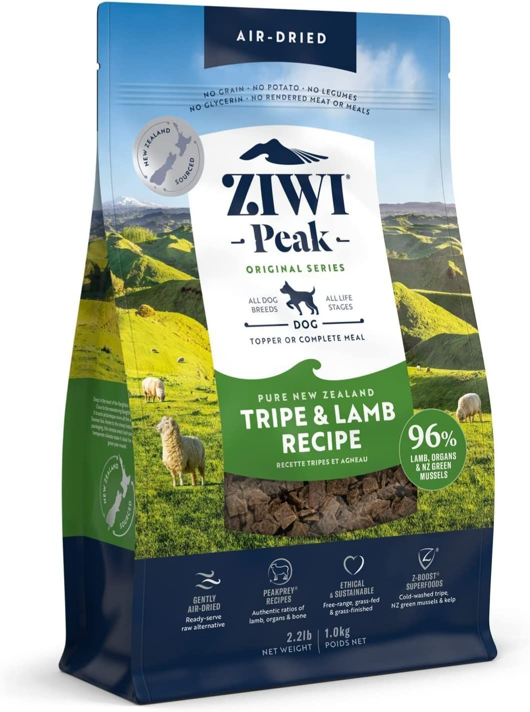 Ziwi Peak ジウィピーク ドッグフード トライプ＆ラム 1kg 犬