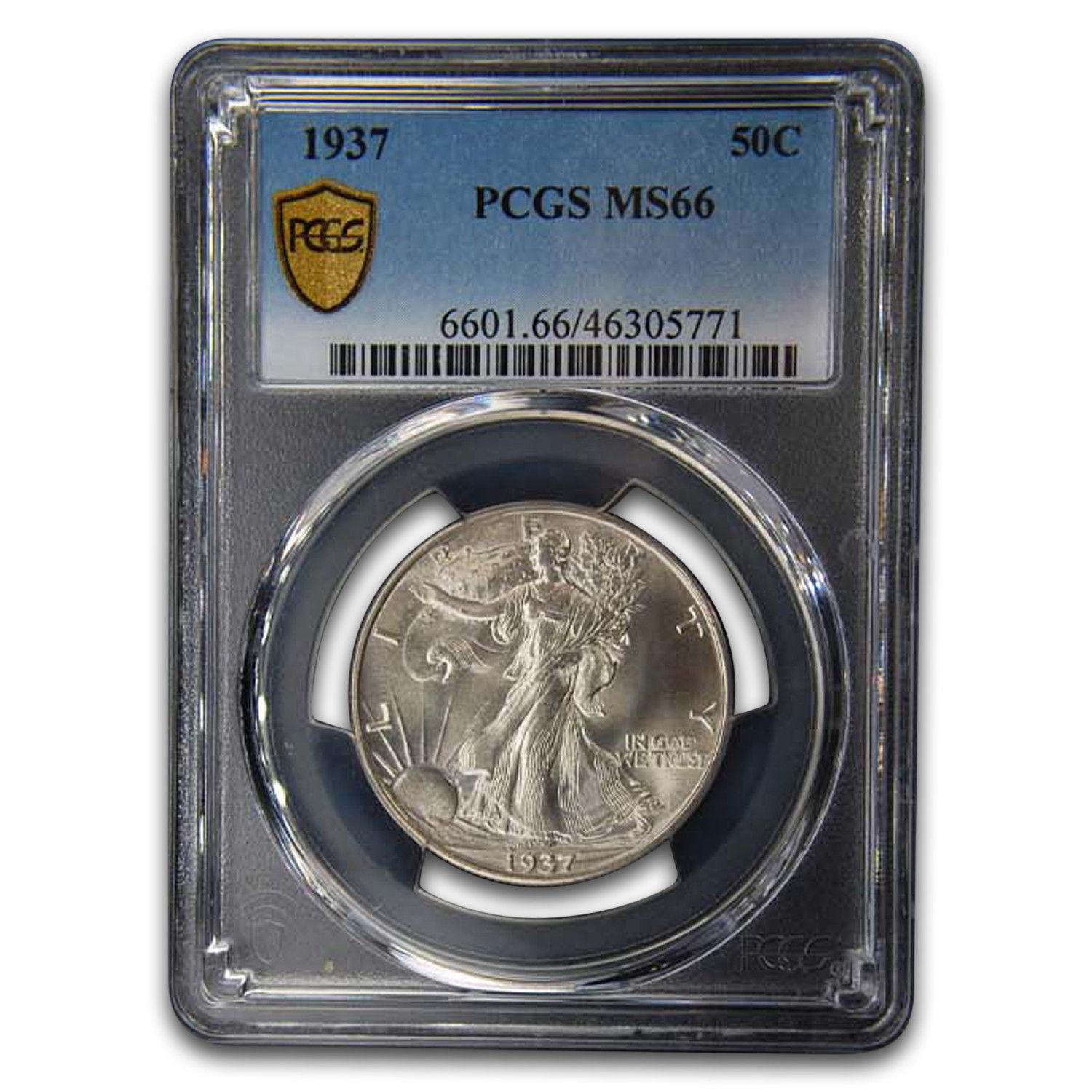 1937 Walking Liberty Half Dollar MS-66 PCGS