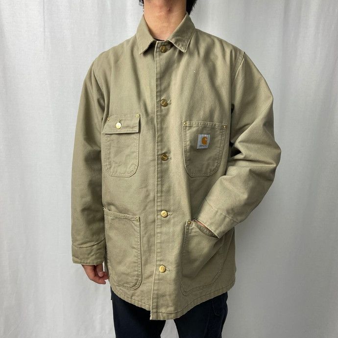 80年代 USA製 Carhartt カーハート ダック地 ミシガンチョアコート メンズXL相当