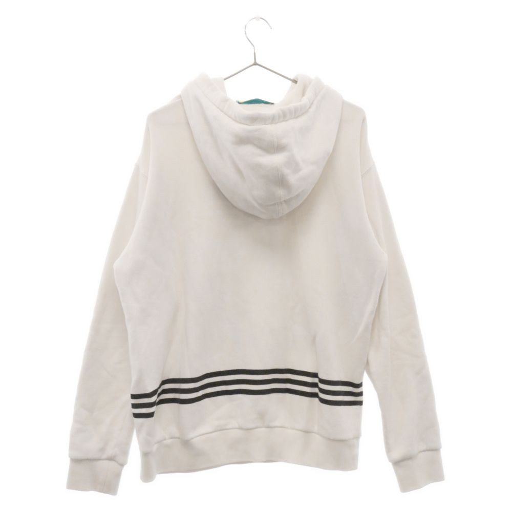 アディダス×グッチ　パーカー　白 adidas × GUCCI アディダスグッチ 白 プルオーバーパーカー M