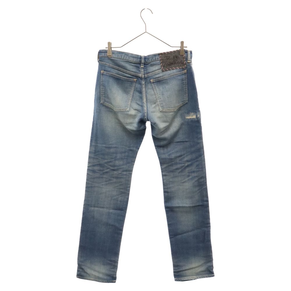 【美品】R.H. VINTAGE ダメージ加工ストレッチデニム インディゴ R.H.VINTAGE (ロンハーマンヴィンテージ) ダメージ加工 ストレッチ