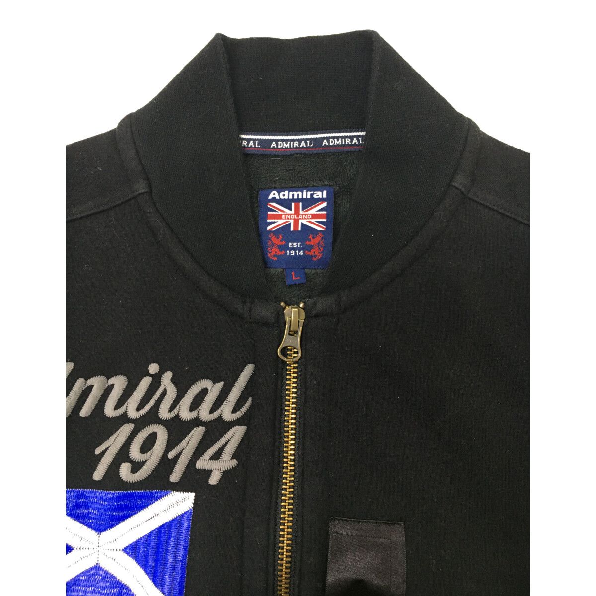 中古 メンズ アドミラルゴルフ Admiral Golf フルジップアウター L 黒 