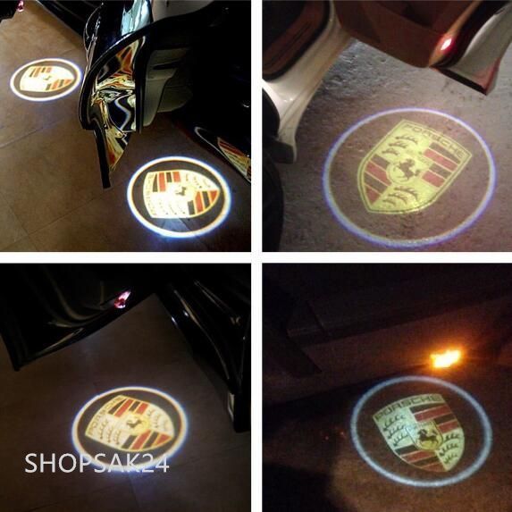 Porsche ポルシェ LED ロゴ プロジェクター ドア カーテシ ランプ 991