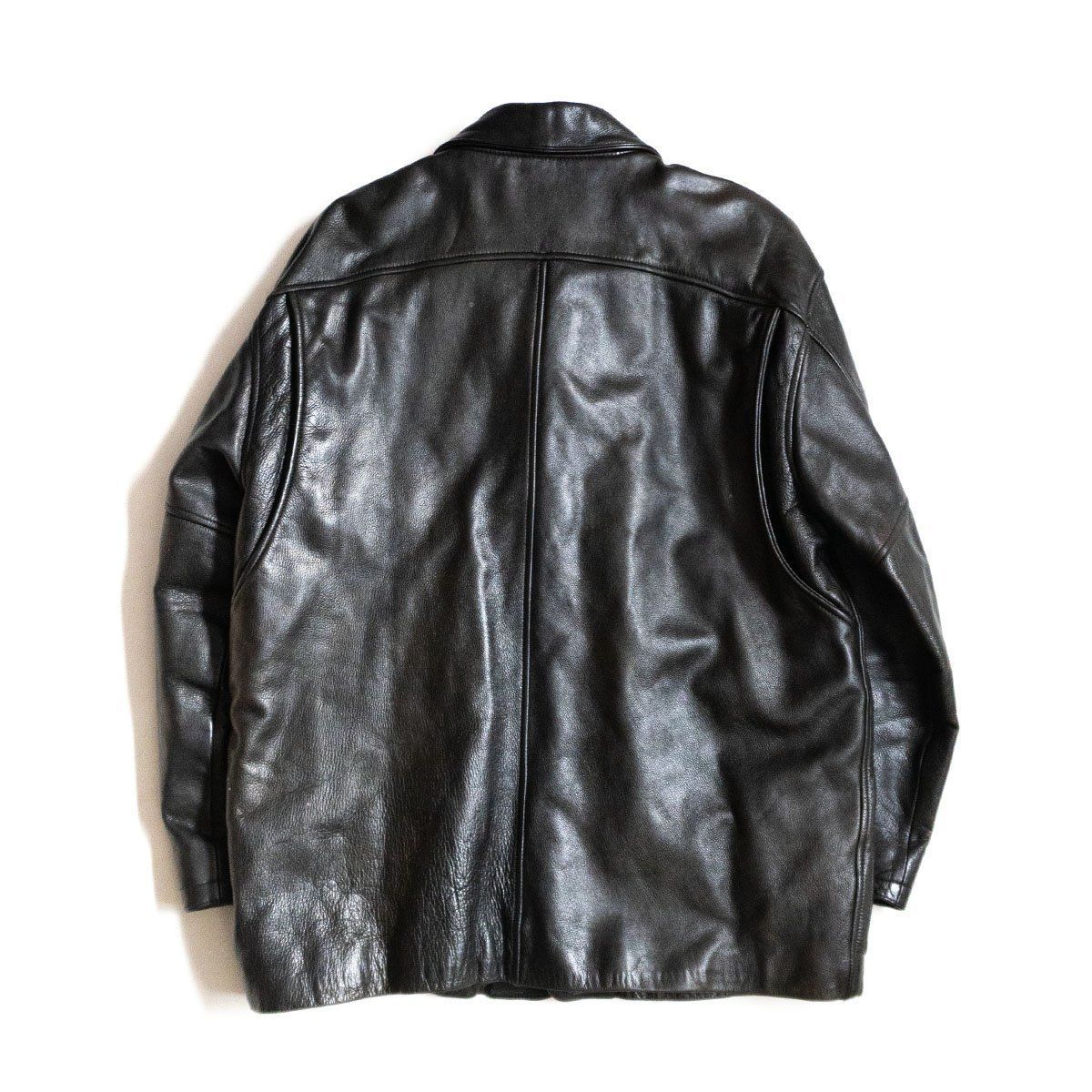 希少】united workers【90s/レザー カーコート】L ユナイテッド