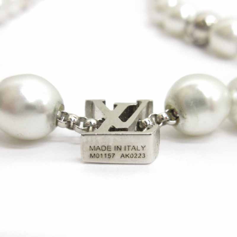 Louis Vuitton シルバーパールネックレス ルイヴィトン LOUIS VUITTON