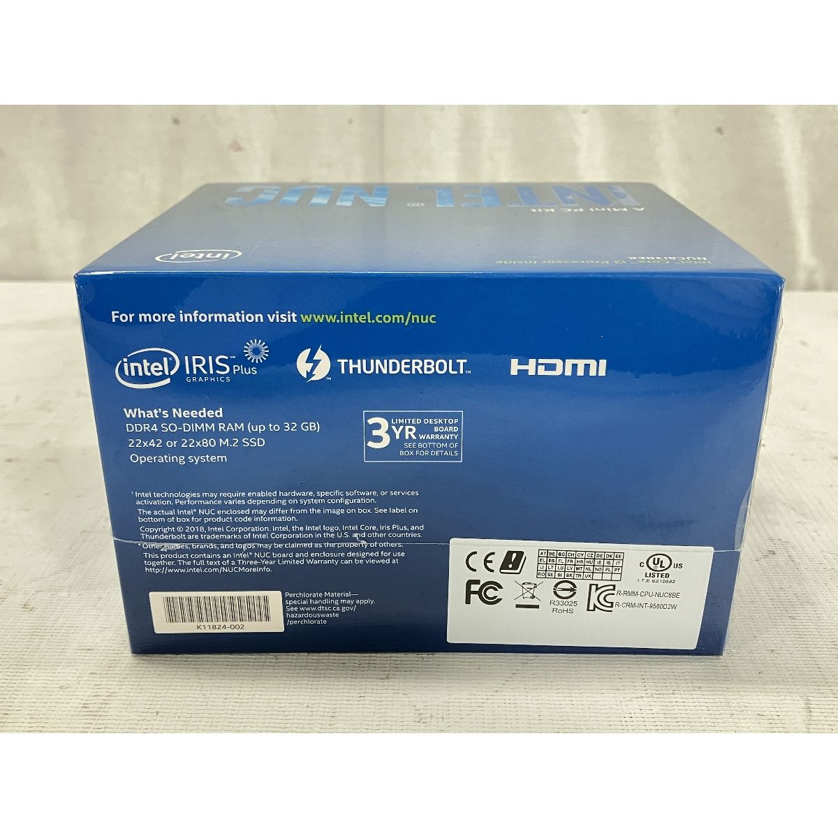 動作保証】Intel NUC Kit NUC8I3BEK BOXNUC8i3BEK ベアボーンキット PC