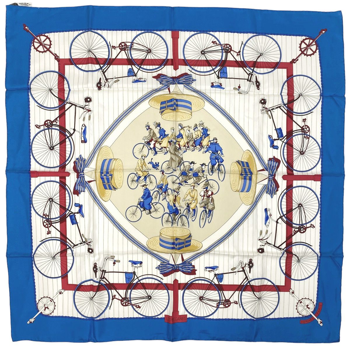 HERMES　エルメス　ヴィンテージ　LES BECANES　シルク　スカーフ HERMES エルメス ヴィンテージ LES BECANES シルク スカーフ