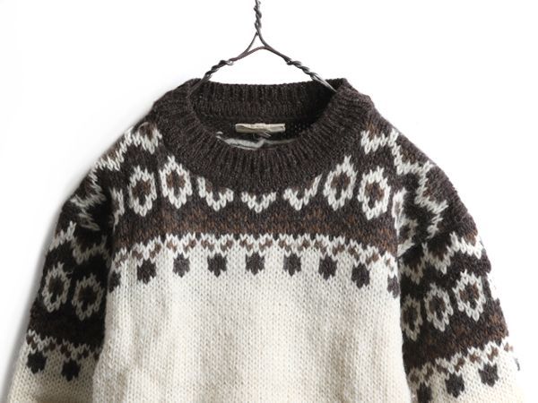 アイルランド製 GAELTARRA ノルディック ウール ニット セーター S アイルランド製 GAELTARRA ノルディック ウール ニット セーター S