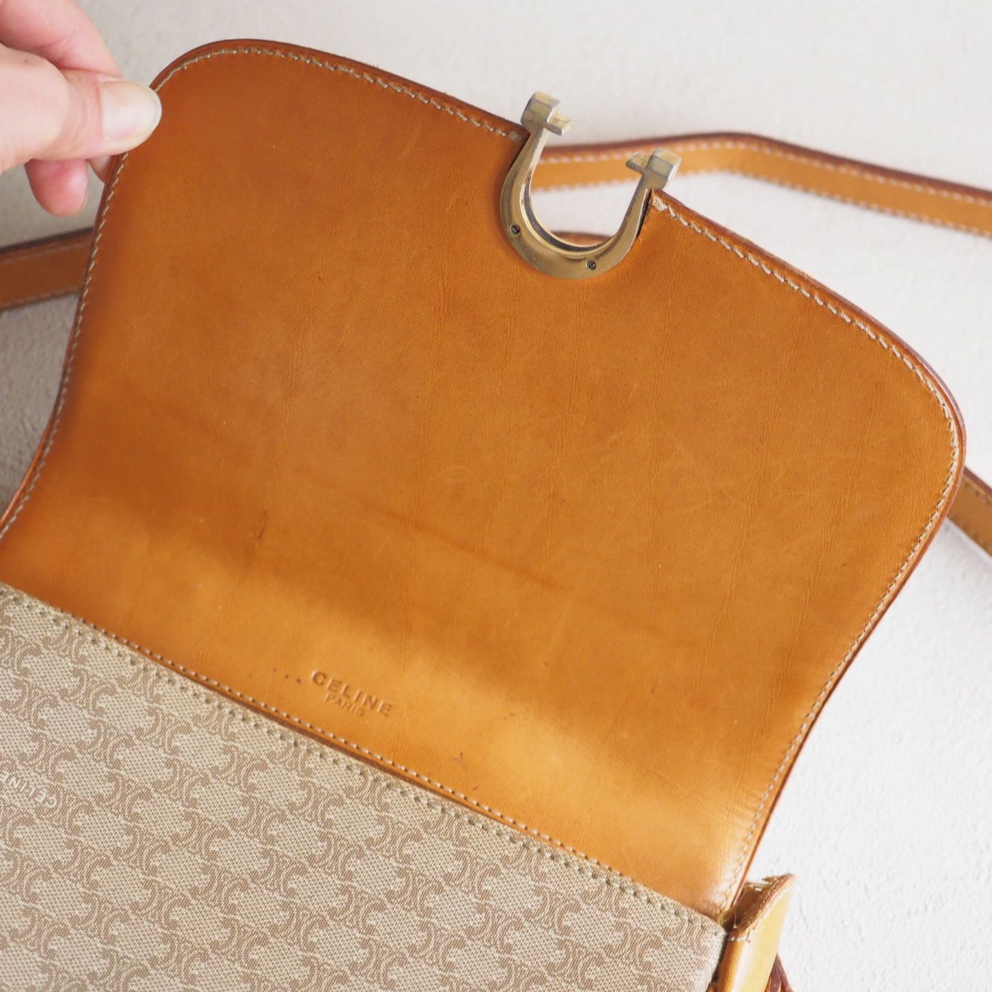 オールド セリーヌ CELINE ビンテージ マカダム 柄 ショルダー