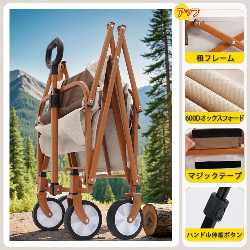 カーキ＆ブラウン・小) アウトドア＆フィールドギア＆業務用