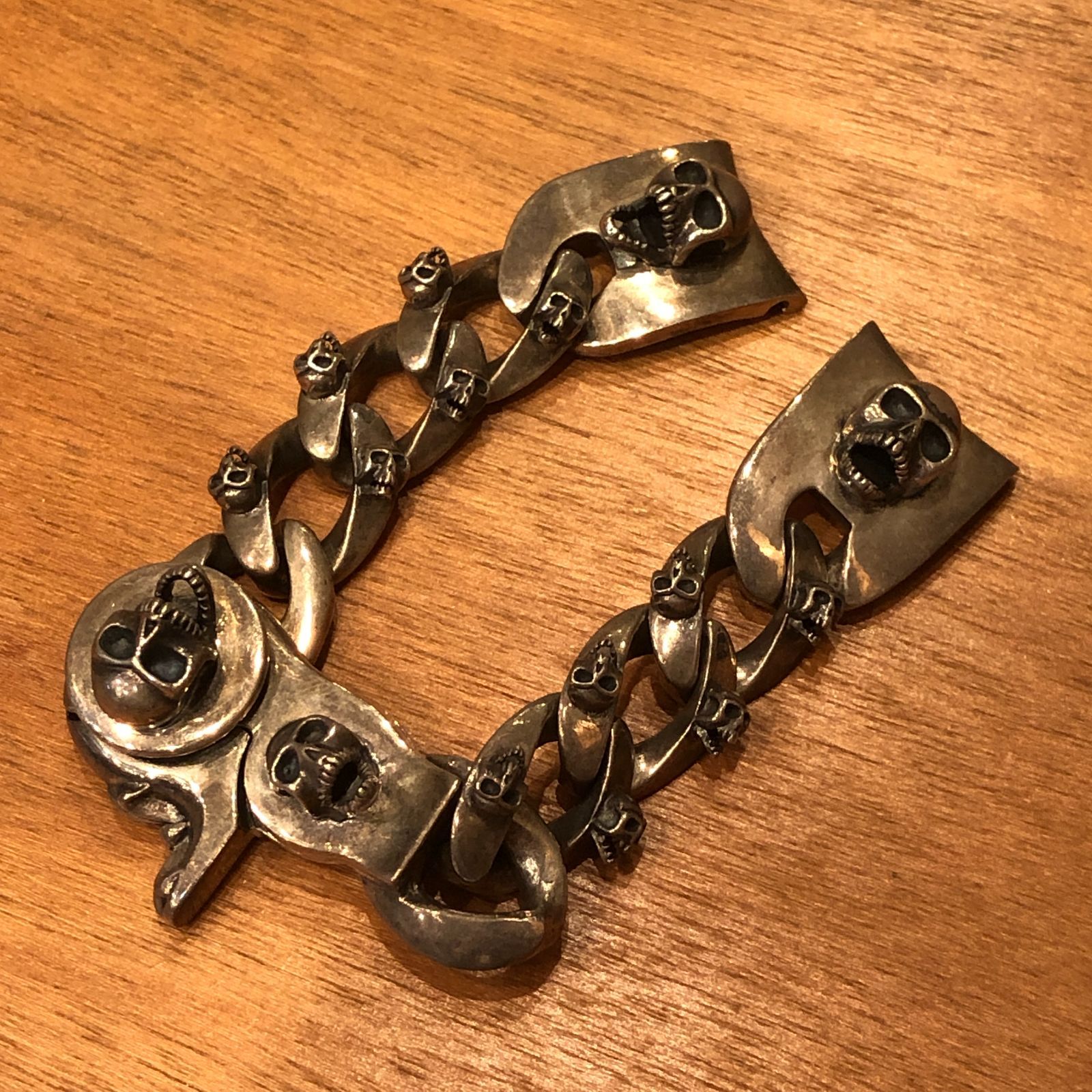 シルバー 925 スカル ウォッチベルト アクセサリー 腕時計 古着