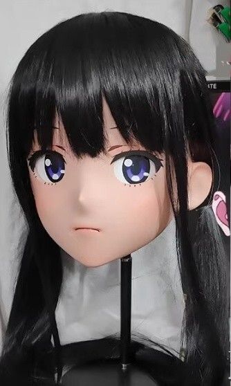 ハーフマスク 眼球付き カツラ付き NO.33 樹脂製 ヘッドロリータ