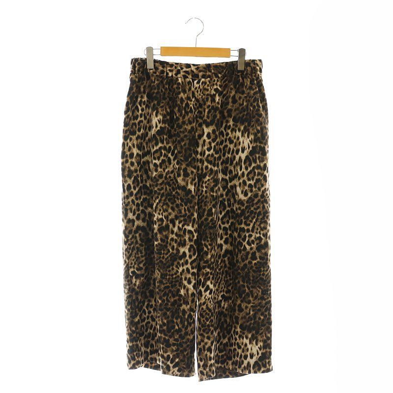 ジャーナルスタンダードラックス レオパードサテンイージーパンツ 黒