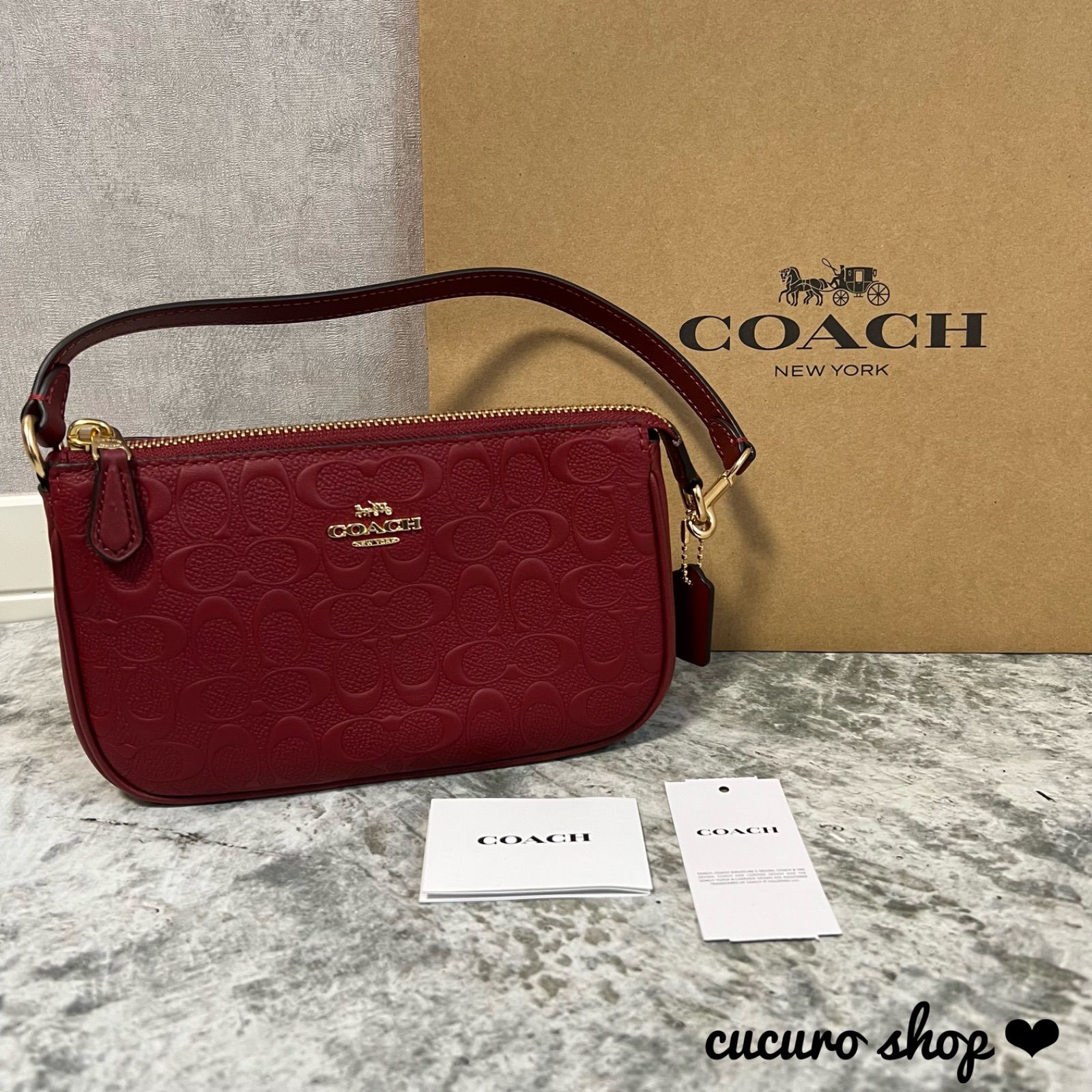 【大人気★】COACH 2way♪ シグネチャー ハンドバッグ&クラッチバッグ