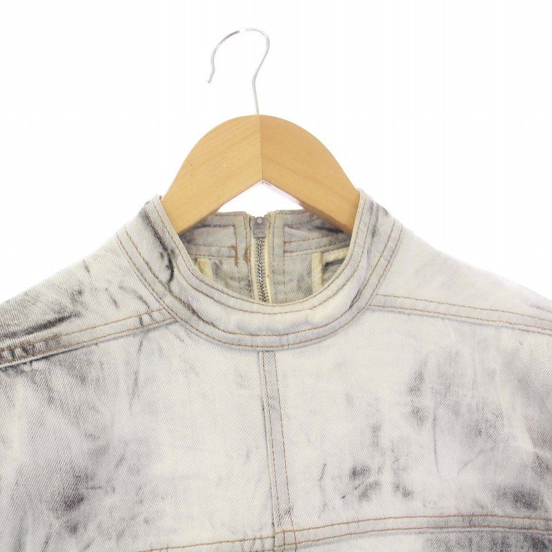 リックオウエンス Rick Owens 15SS ブリーチブラックデニムカットオフ