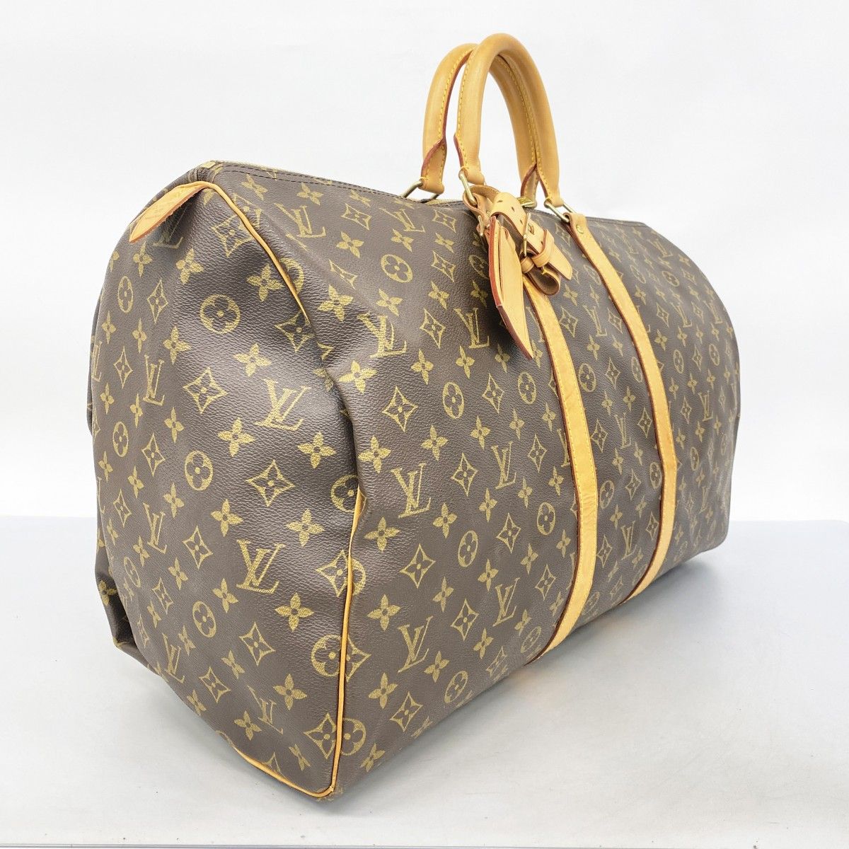 5mb1844 ルイヴィトン ボストンバッグ モノグラム キーポル55 M41424 ブラウン メンズ レディース ユニセックス