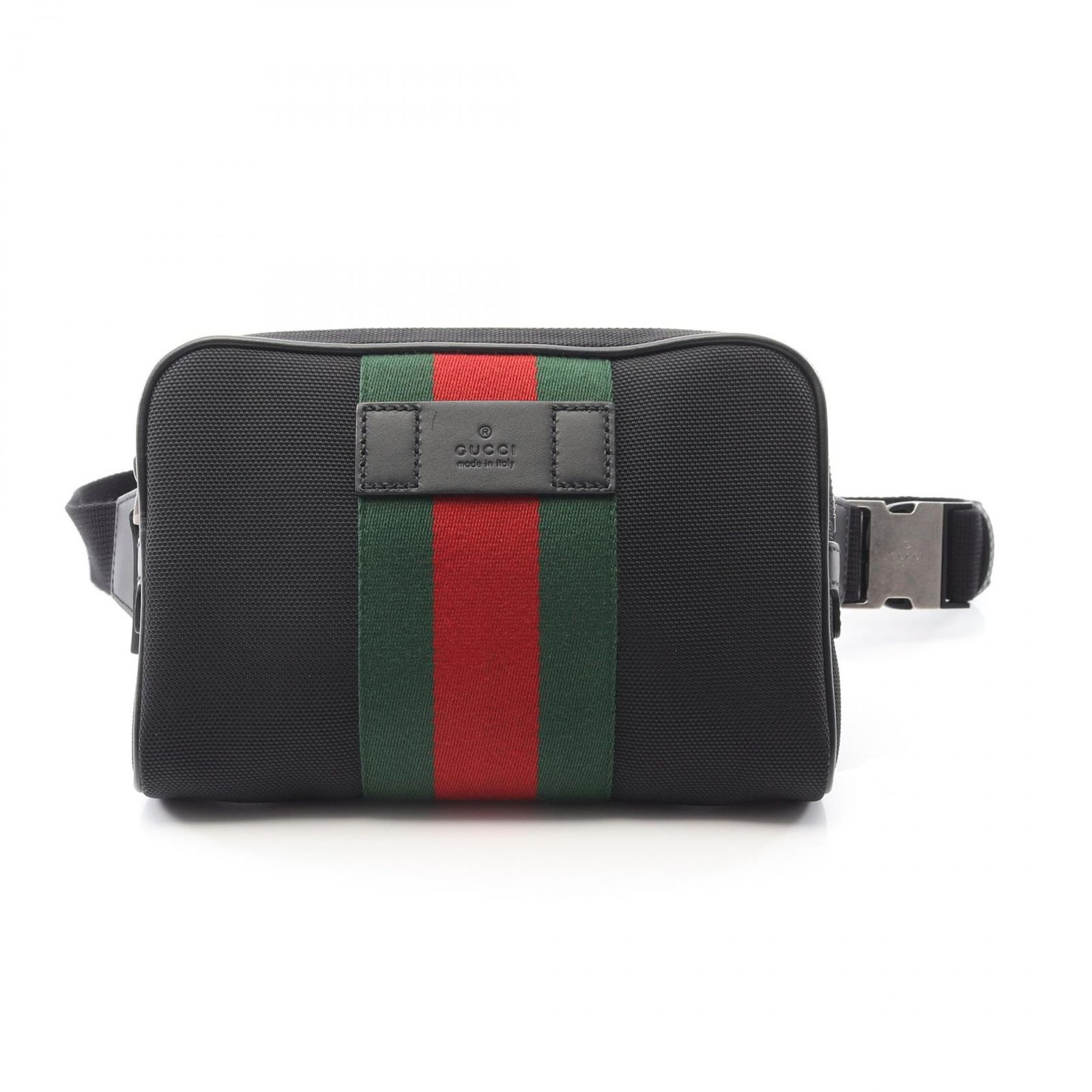 グッチ GUCCI ウエストバッグ ボディバッグ シェリーライン 630919 ブラック レザー シェリーライン ベルトバッグ ユニセックス Used A