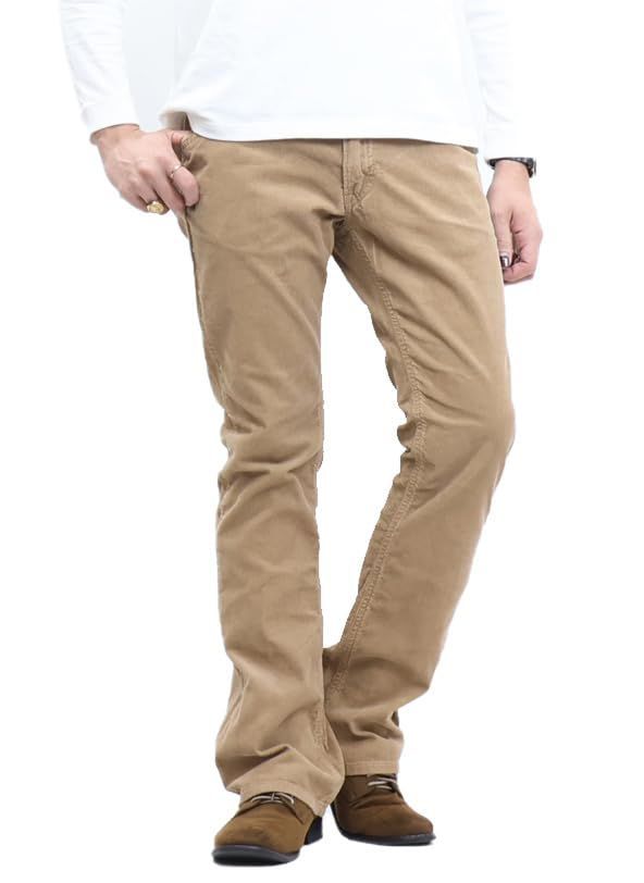 Size:XL_Color:ベージュ [リー] ジーンズ コーデュロイパンツ AMERICAN STANDARD 102 ブーツカット メンズ BEIGE