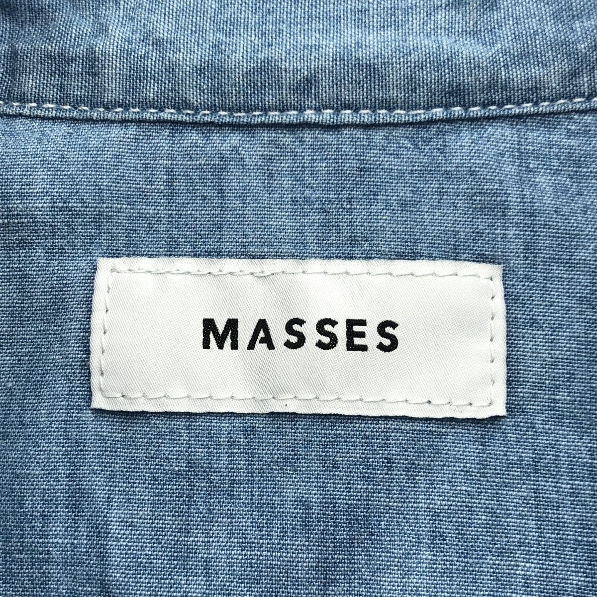 MASSES マシス 25AW CHAMBRAY WORK SHIRT シャンブレーワークシャツ