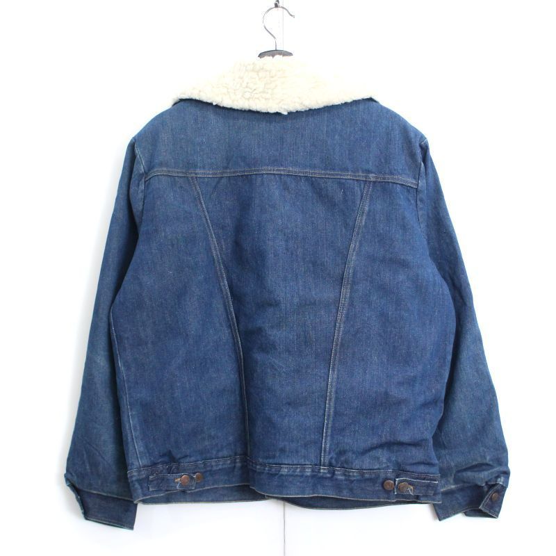 70s USA製 vintage RUSTLER ボア デニムジャケット メンズ 表記Lサイズ