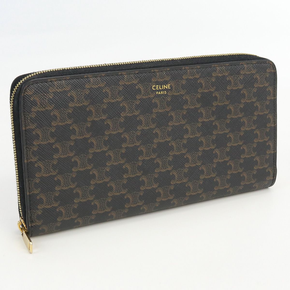 CELINE セリーヌ ラージジップウォレット トリオンフキャンバス 10B55 