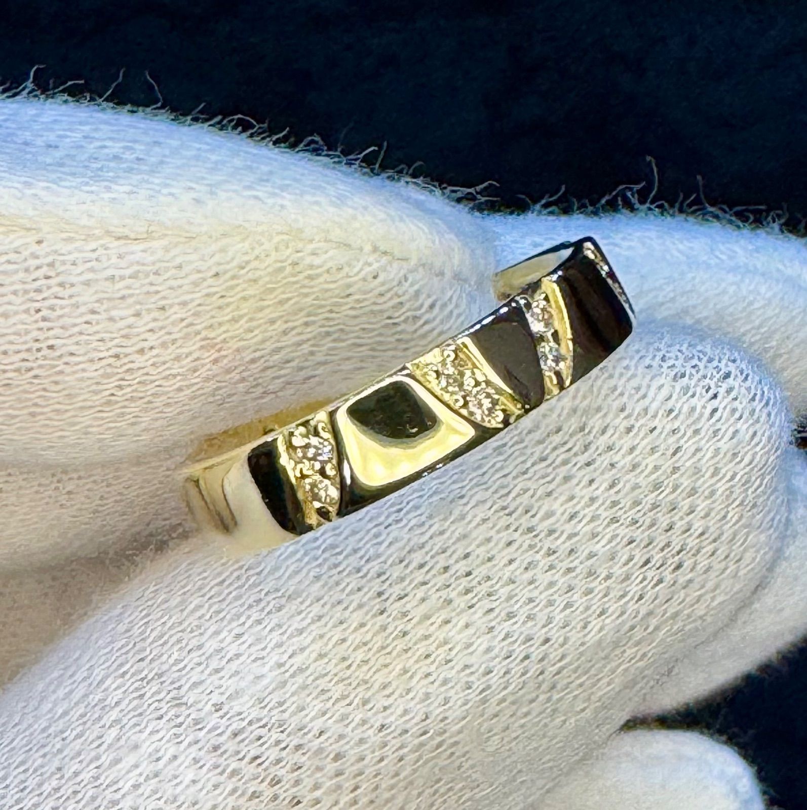 新品磨き済◇ギリオン◇12.5号*ダイヤモンド*K18*remax*健康リング