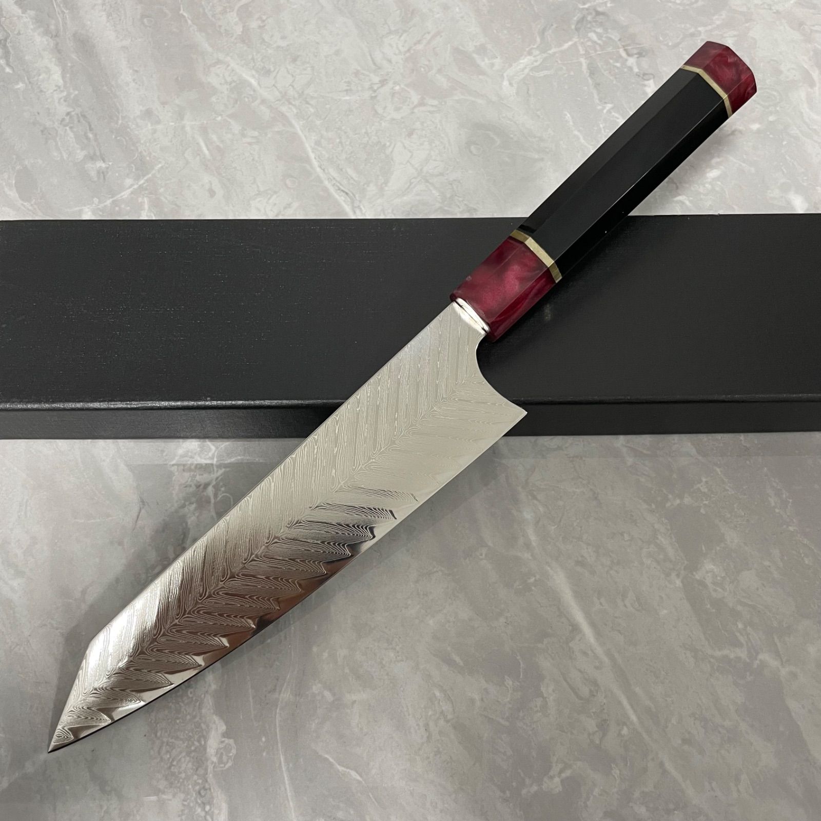 楽天市場】包丁 柄 八角の通販 6400 切付型牛刀 尺寸 両刃 刺身包丁 洋