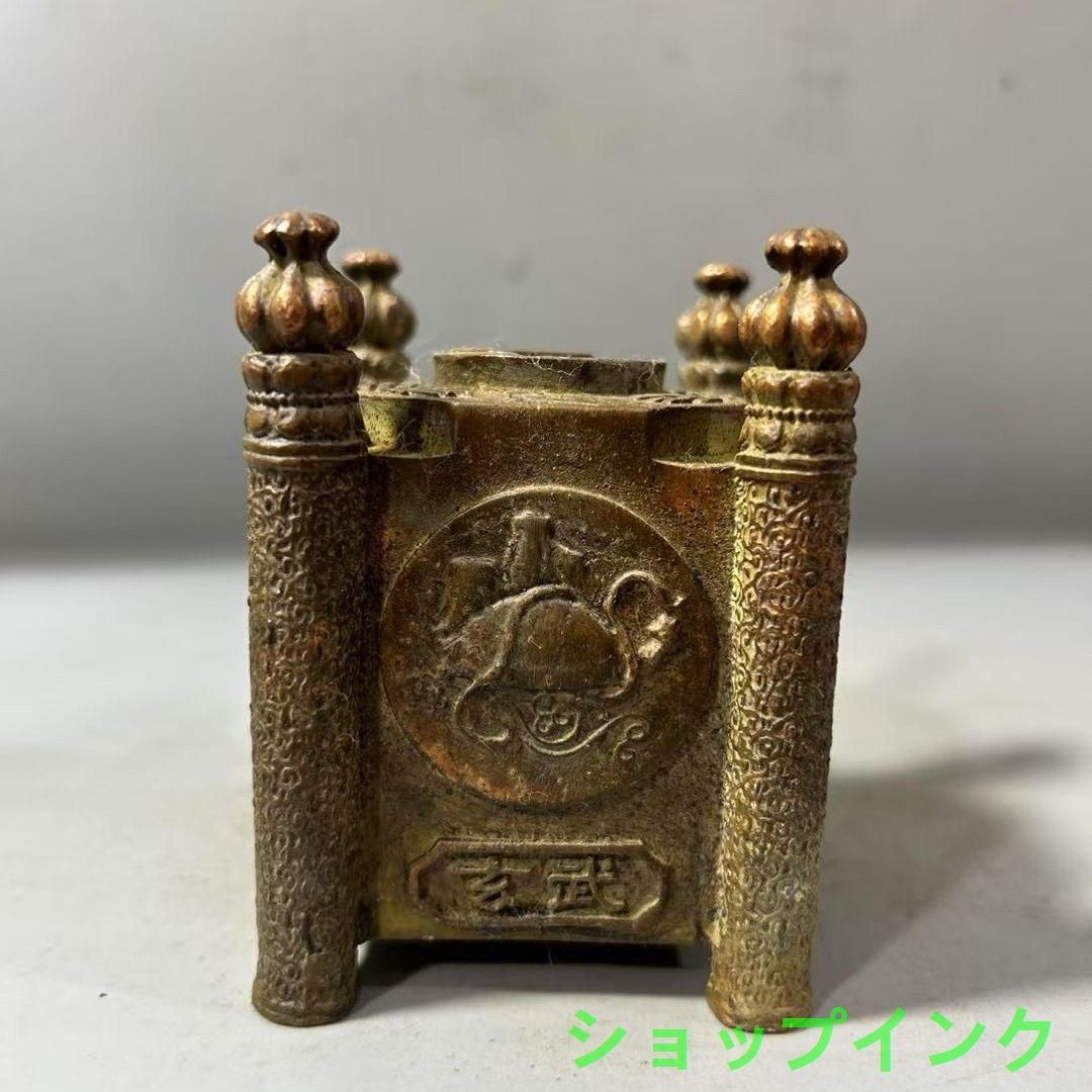 銅器 四神獣太極八卦香炉 鎮宅 辟邪 開運 風水 招財 置物 工芸品