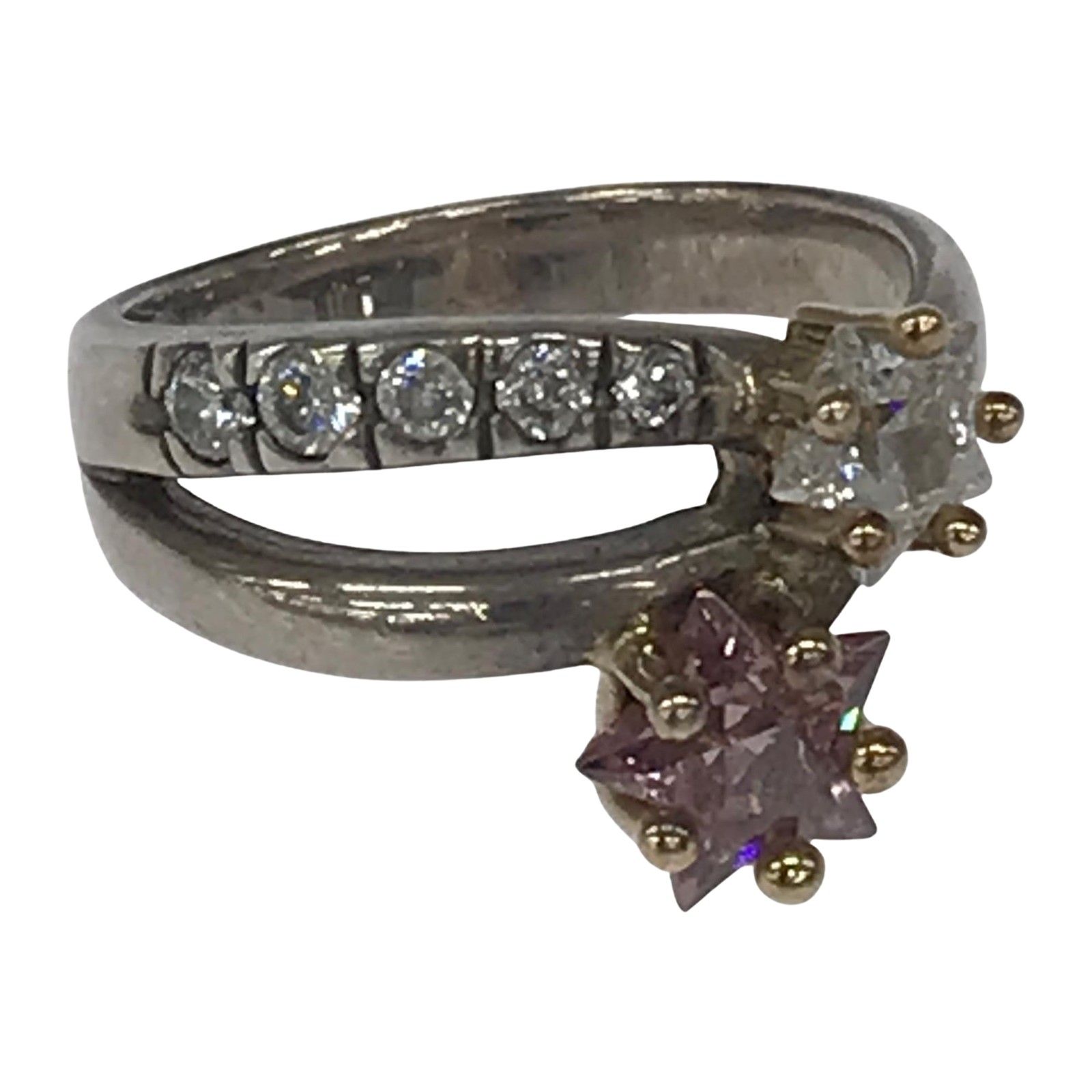 STAR JEWELRY スタージュエリー K18 925 コンビリング・指輪