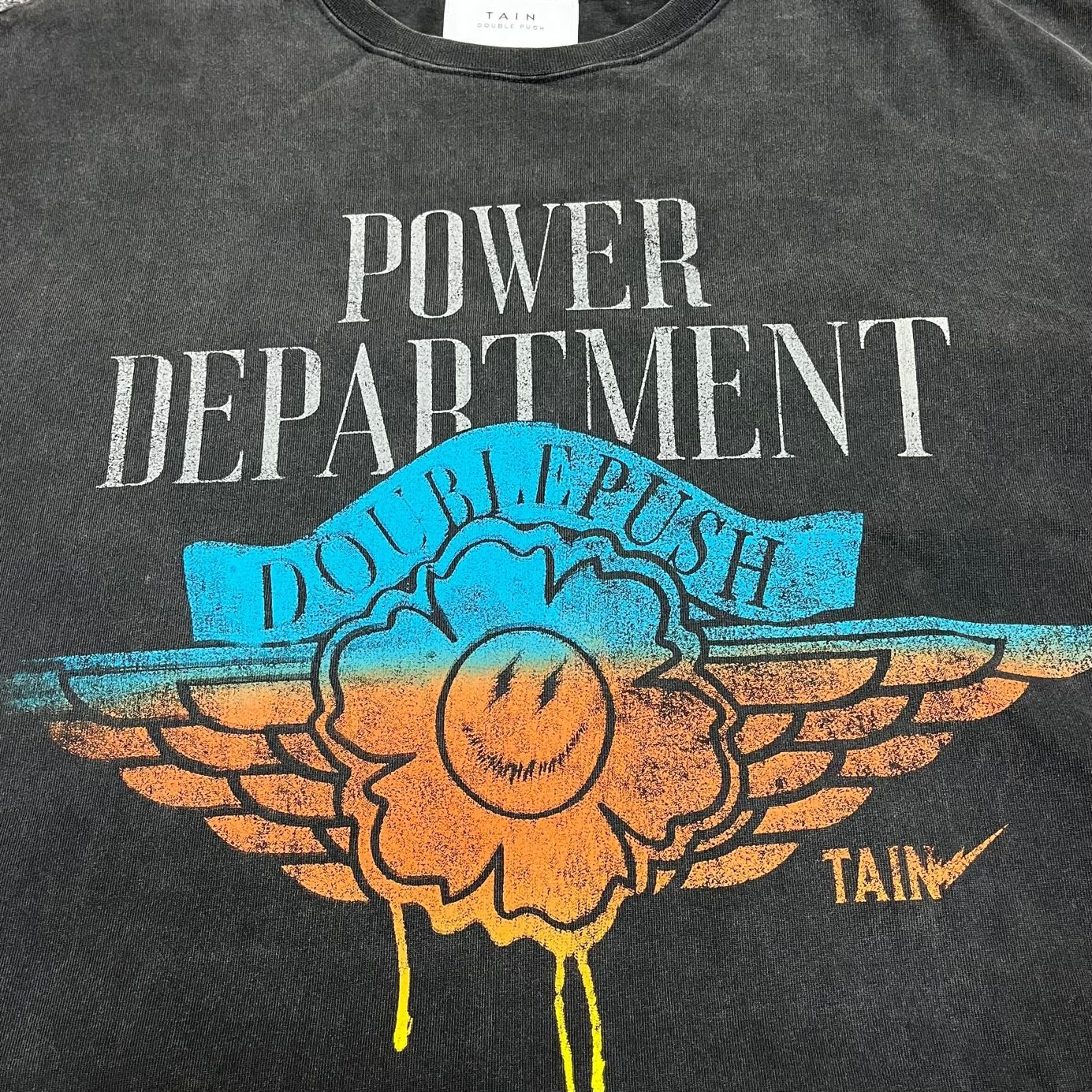 TAIN DOUBLE PUSH NUBIAN 別注 プリント Tシャツ コラボ タインダブル