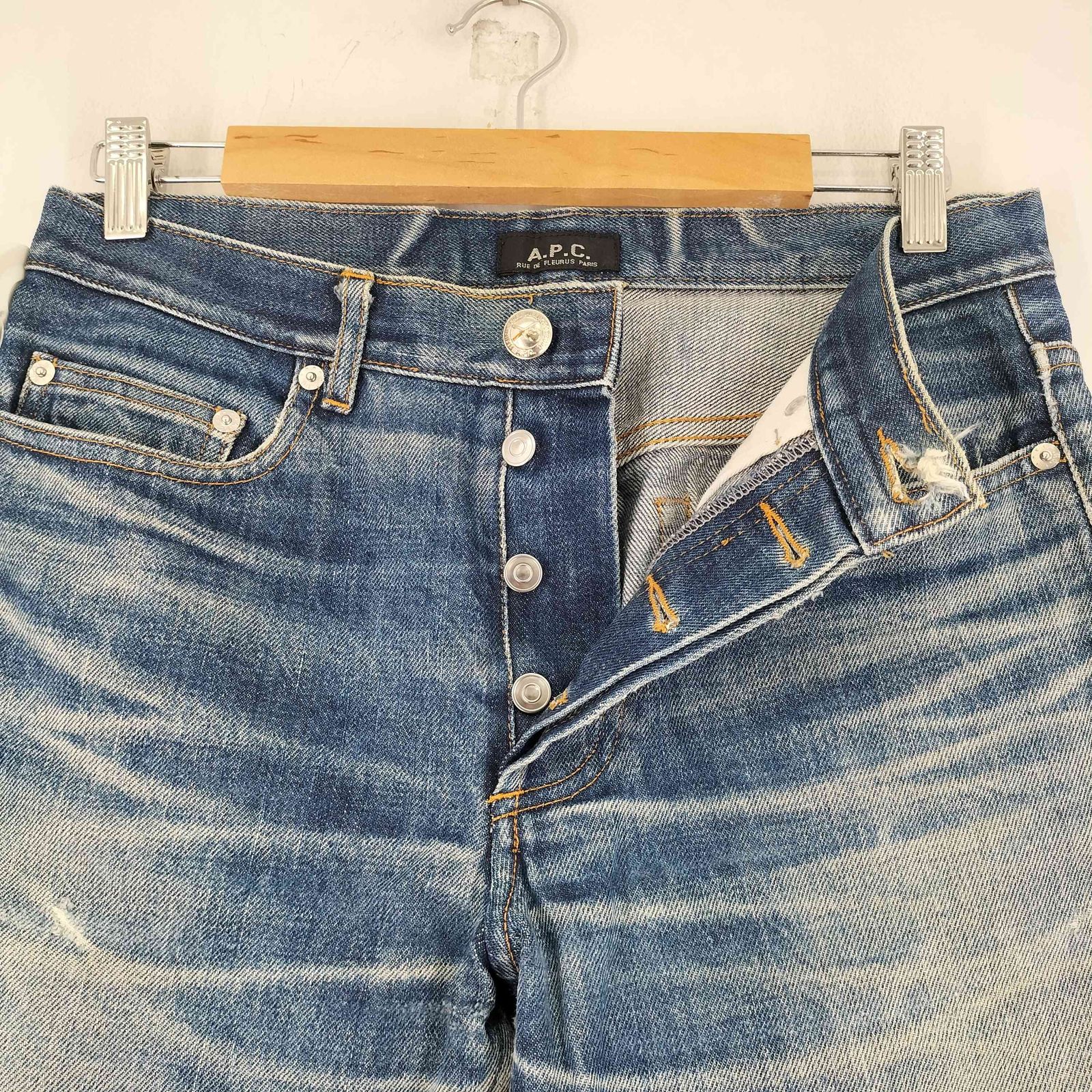 アーペーセー A.P.C. ボタンフライスキニーデニムパンツ メンズ 29 
