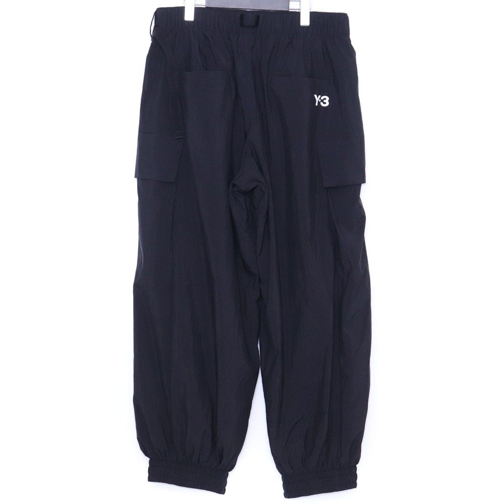 Y-3 ベルト付き リップストップナイロンパンツ Lサイズ ブラック
