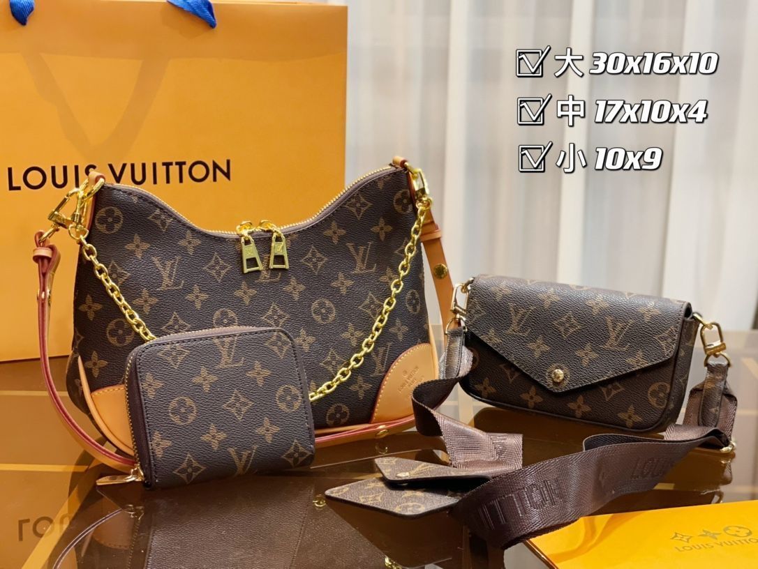 大人気 LOUIS VUITTON ルイヴィトン ショルダーバッグ ハンドバッグ  財布  3点セット