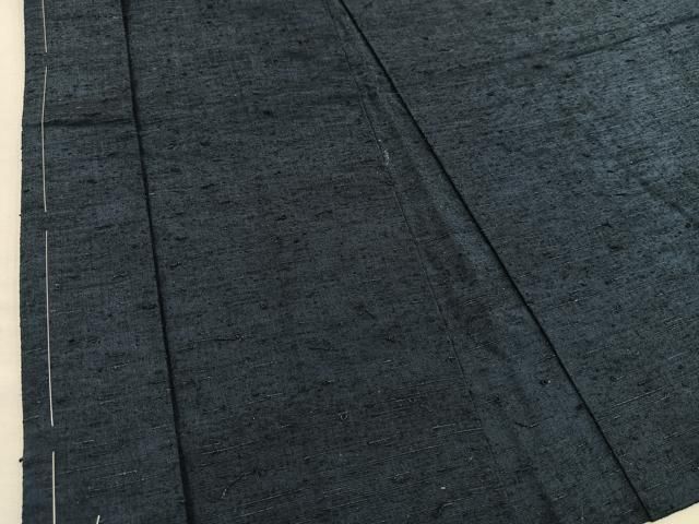 平和屋着物○男性 能州紬 髭紬セット 霞文 証紙付き 正絹 逸品 未使用