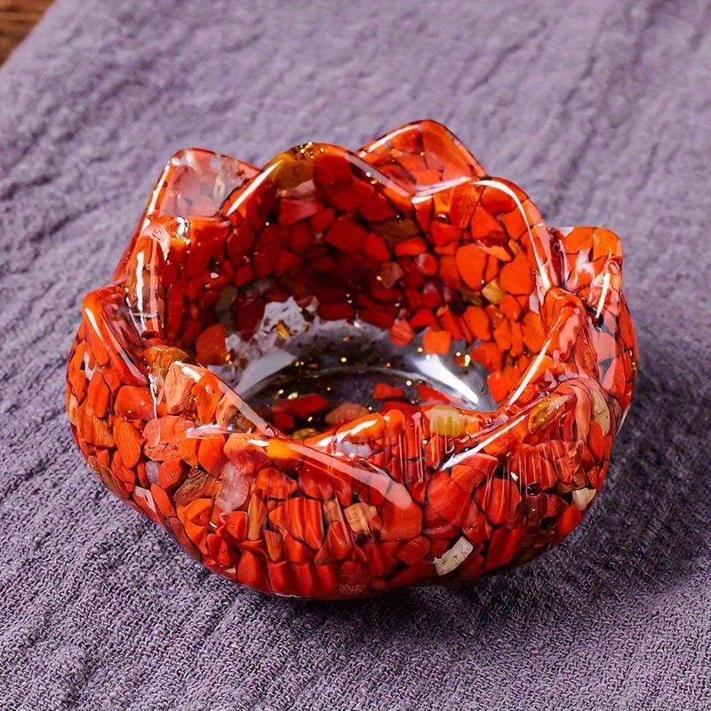 小物入れ クリスタル ロータスボウル 灰皿型 蓮の花 収納ケース