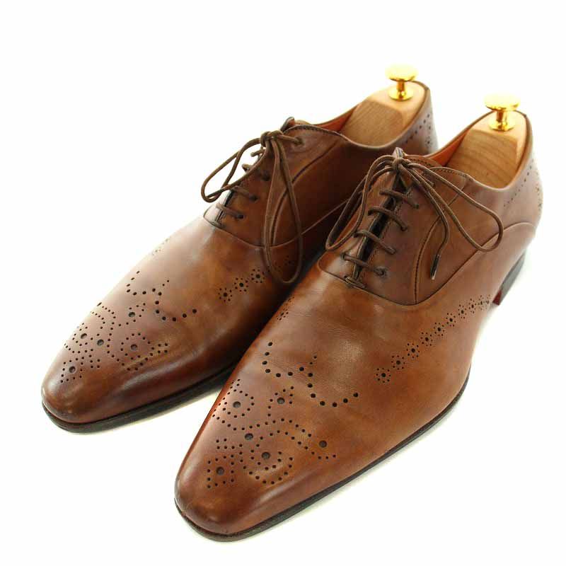 サントーニ SANTONI ビジネスシューズ レザー レースアップ 内羽根式 パンチング 7 25.9cm 茶 ブラウン 11542 /YI30 -  メルカリ