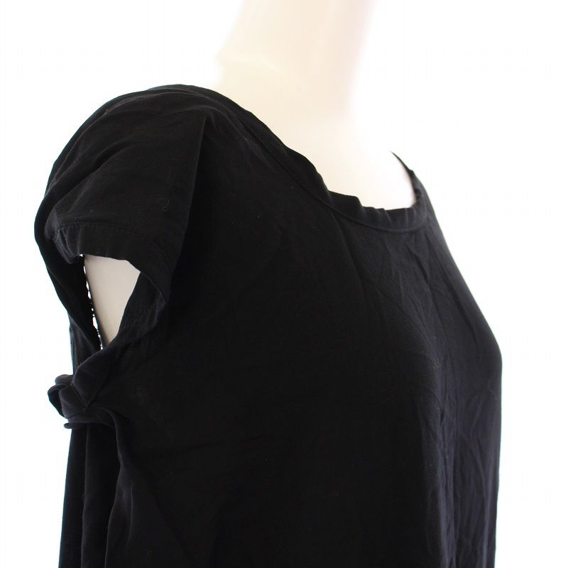 ANN DEMEULEMEESTER アシンメトリー ワンピース ブラック 34 ANN DEMEULEMEESTER アシンメトリー ワンピース ブラック 34