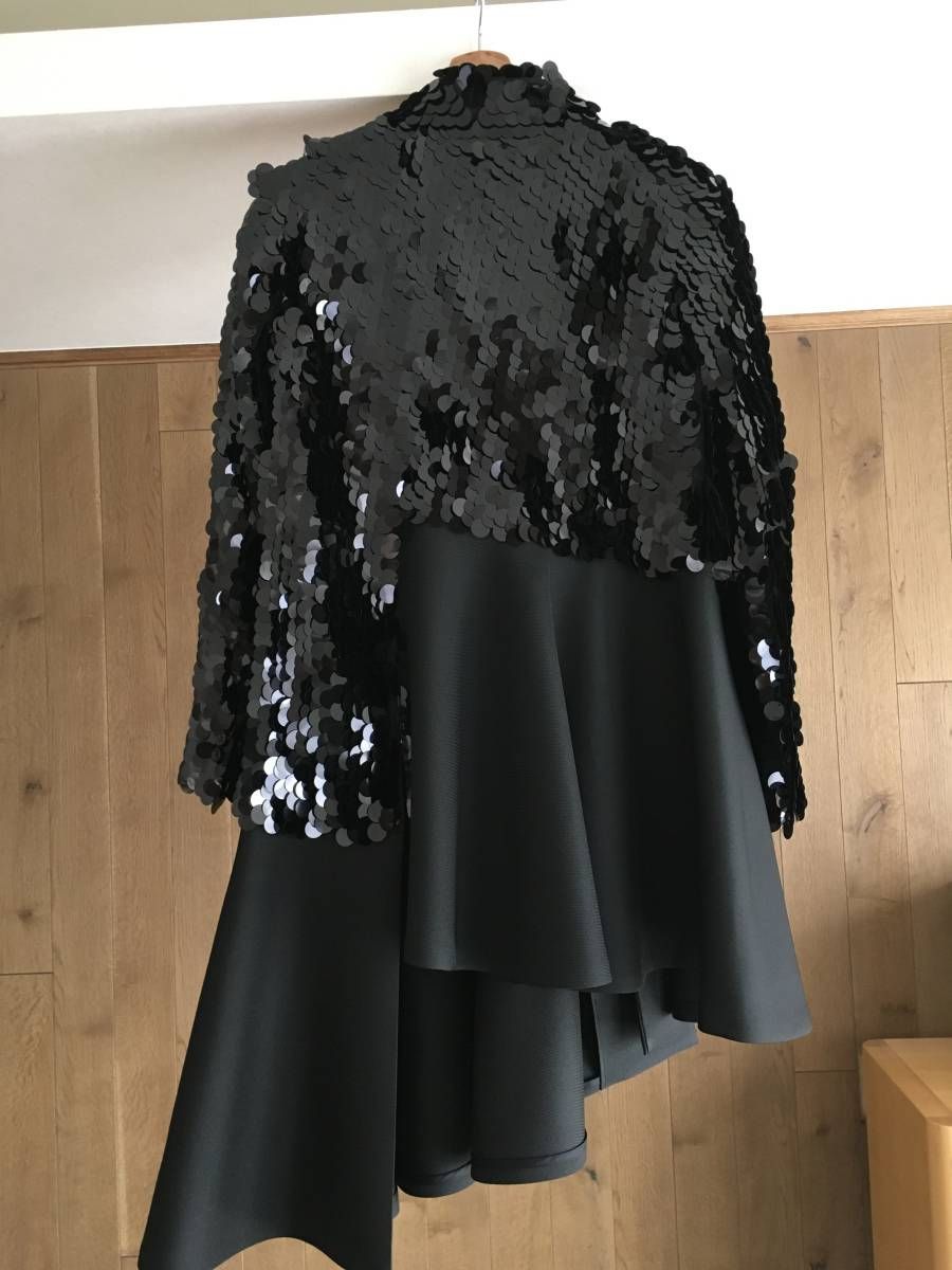 極美品 tricot COMME des GARCONS スパンコール コートS-