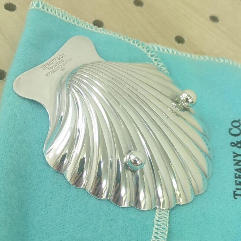 ティファニーmakers シェル アクセサリー トレー 小物入れ シルバー925